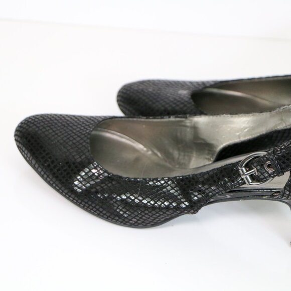*Alia Black Snake Skin Heel - Picture 4 of 8